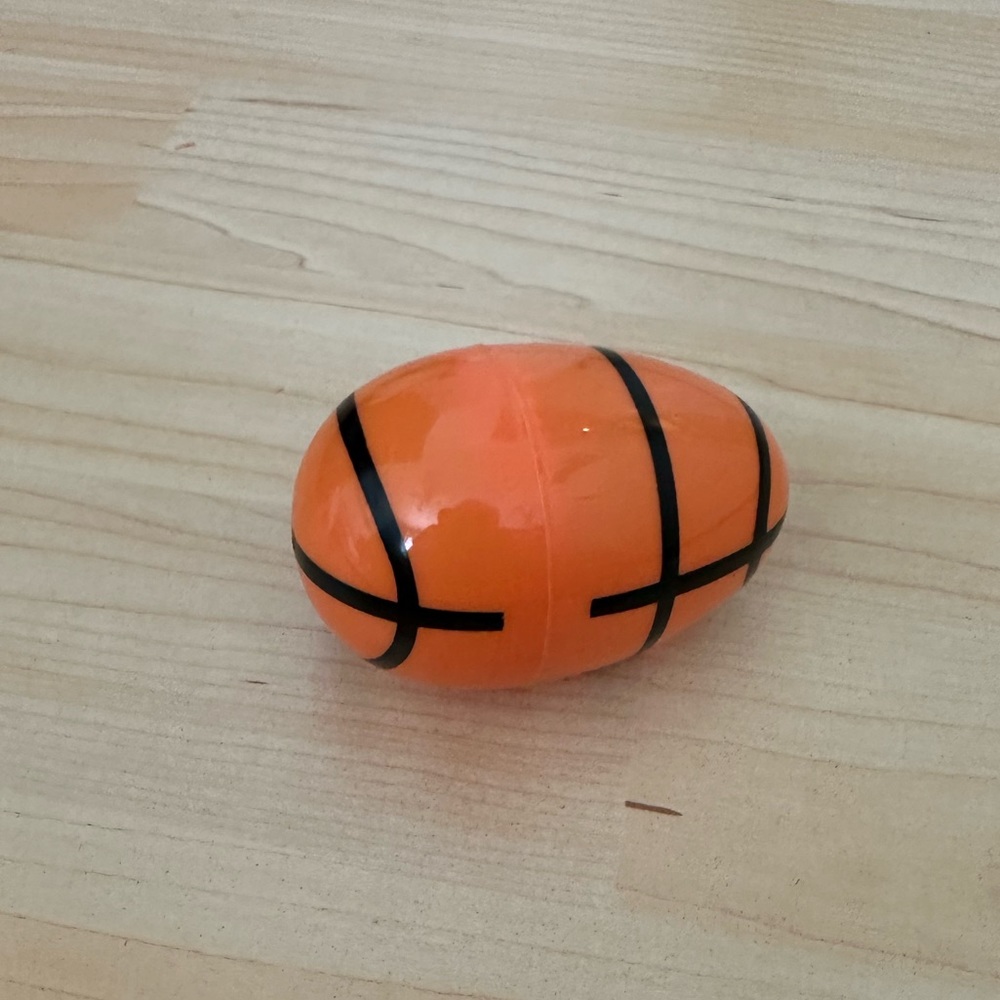 Larger basketball colored Easter egg